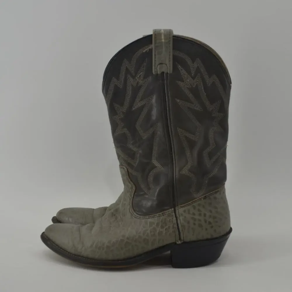 Vintage Stuart McGuire Gray Western Cowboy Boots Size 10